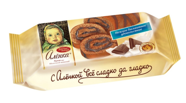 Рулет бисквитный Аленка вкус Молочный шоколад 200г