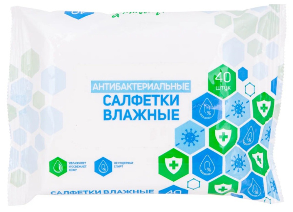 Влажные салфетки Хороший день антибактериальные 40шт