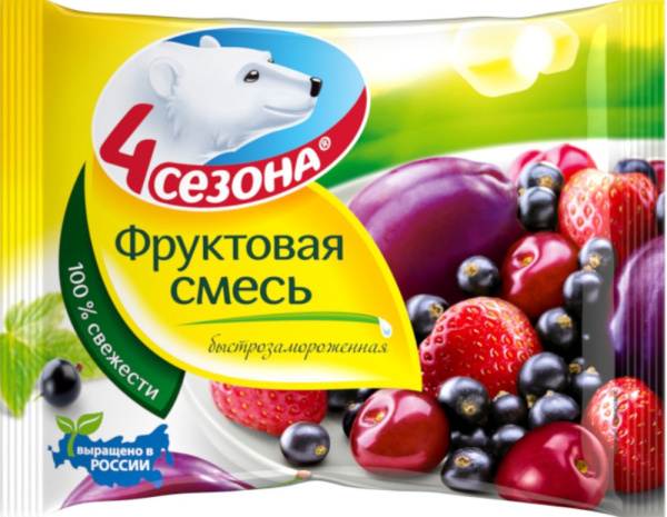 Фруктовая смесь замороженная 4 Сезона 300г