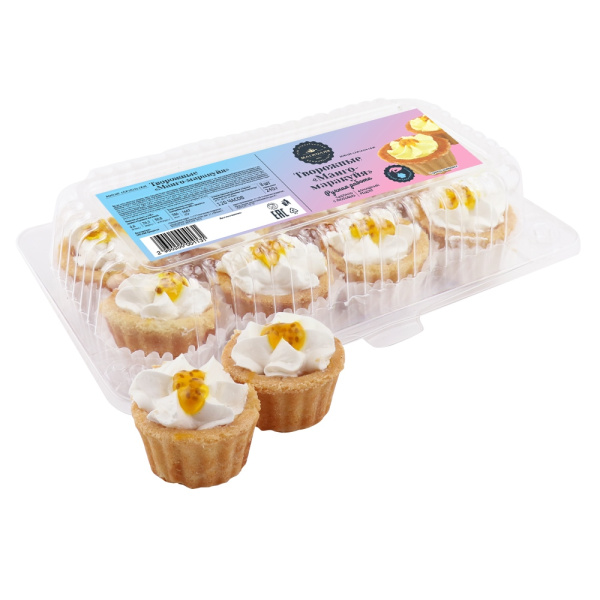 Мини-Тарталетка Творожная манго-маракуйя 8шт 240г