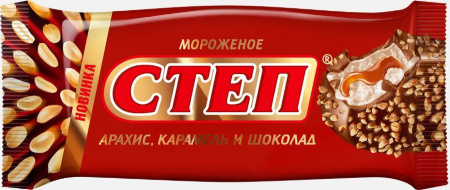 Мороженое Эскимо с арахисом и карамелью Степ 75г