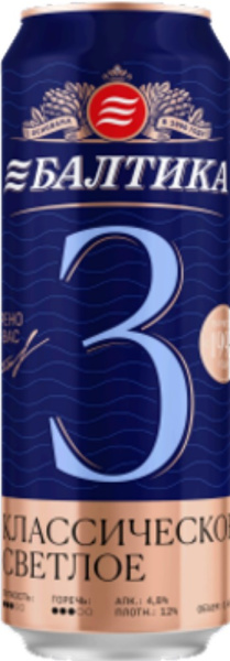 Пиво Балтика №3 0,45л