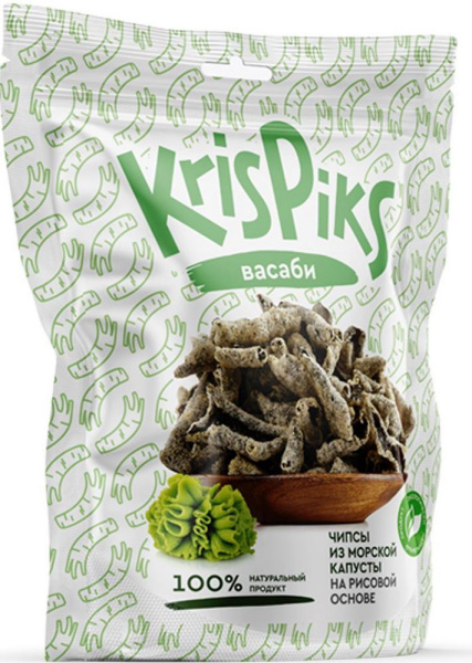 Чипсы из морской капусты васаби КрисПикс 20г