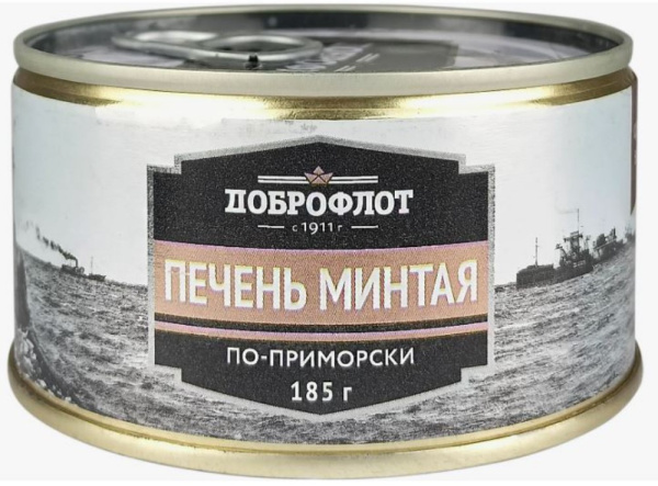 Печень ДОБРОФЛОТ минтая по-приморски 185г