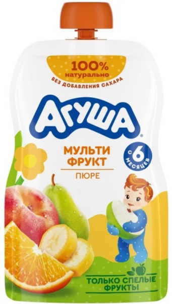 Пюре Агуша мультифрукт 90г