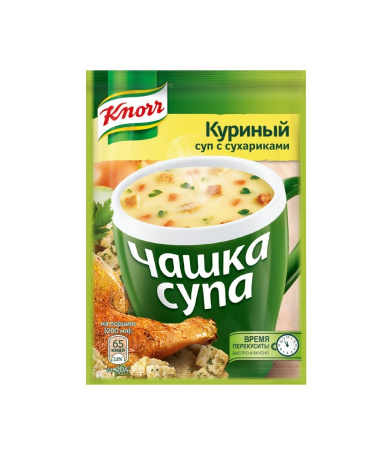 Чашка супа Кнорр Куриный с сухариками 16г