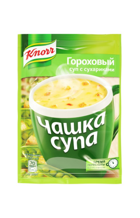 Чашка супа Кнорр Гороховый с сухариками 21г