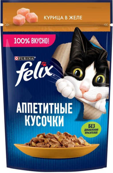 Корм Феликс Аппетитнче кусочки Курица 75г