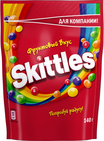 Жевательные конфеты Скитлз Фрукты 140г