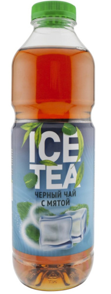 Напиток Холодный чай черный со вкусом мяты безалкогольный негазированный 0,9л