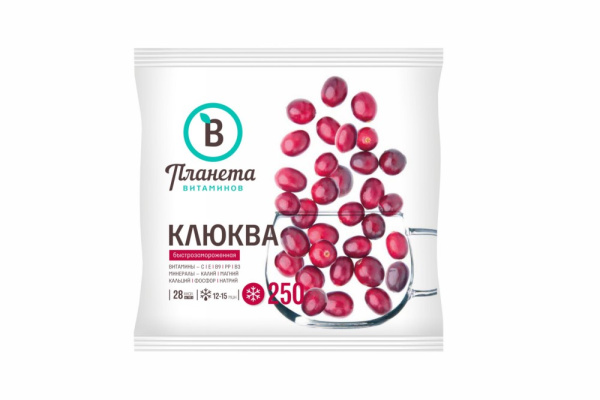 Клюква замороженная Планета Витаминов 250г