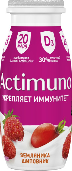 Продукт кисломолочный Актимуно земляника/шиповник 1,5% 95г