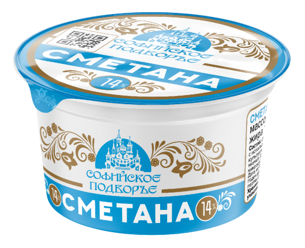 Сметана Софийское подворье 14% 180г