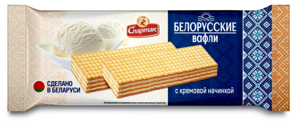 Вафли Спартак Белорусские с кремовой начинкой 72г