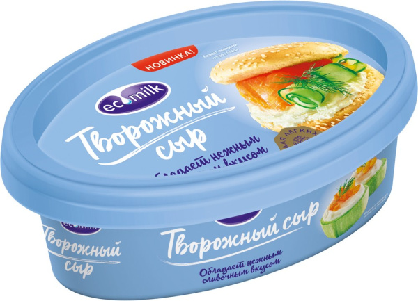 Сыр творожный Экомилк сливочный 60% 120г