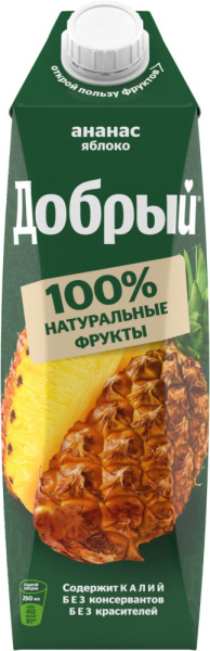 Нектар Добрый ананас-яблоко 1л