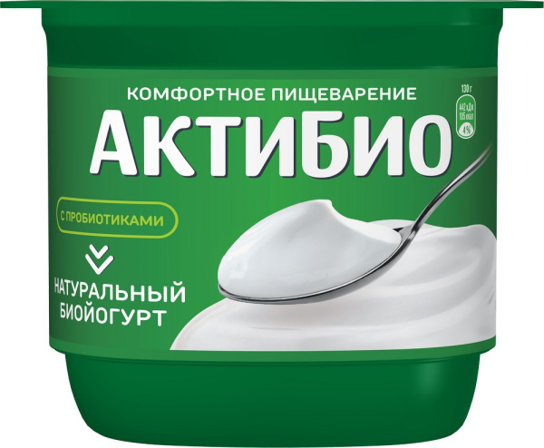 Биойогурт АктиБио натуральный 3,5% 130г