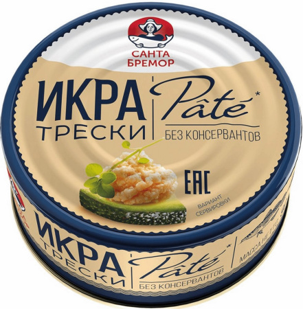 Икра трески Пате Санта Бремор 90г