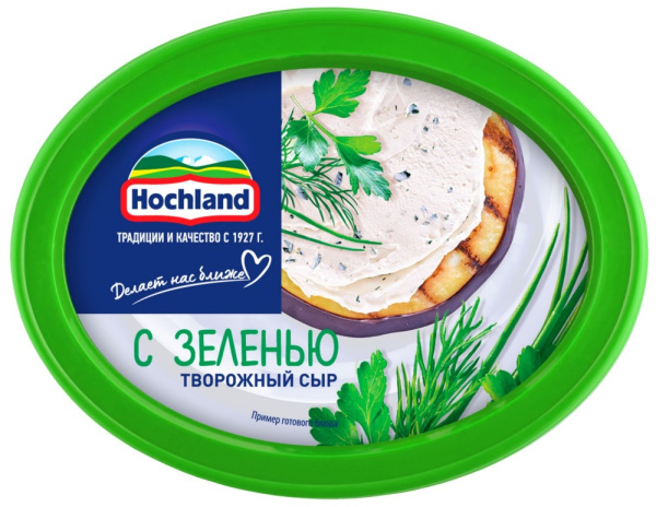 Сыр творожный  Хохланд зелень 60% 140г
