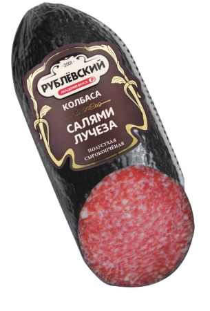 Сялями Лучеза Рублевский полусухая сырокопченая,вакуумная упаковка 350г