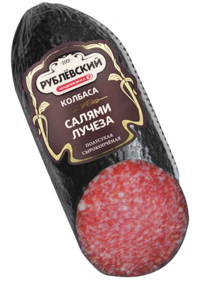 Сялями Лучеза Рублевский полусухая сырокопченая,вакуумная упаковка 350г
