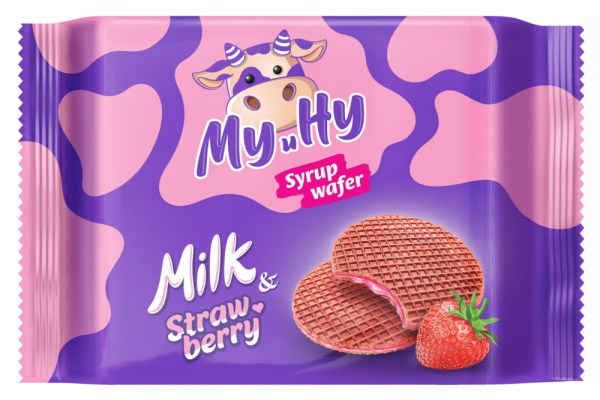 Вафли Му и Ну со вкусом клубники 120г