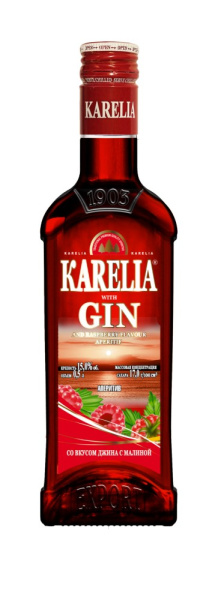 Аперитив Карелия со вкусом Джина с малиной 15 % 0,5л