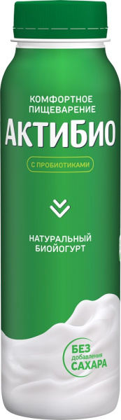 Биойогурт питьевой АктиБио натуралный  1,8% 260г