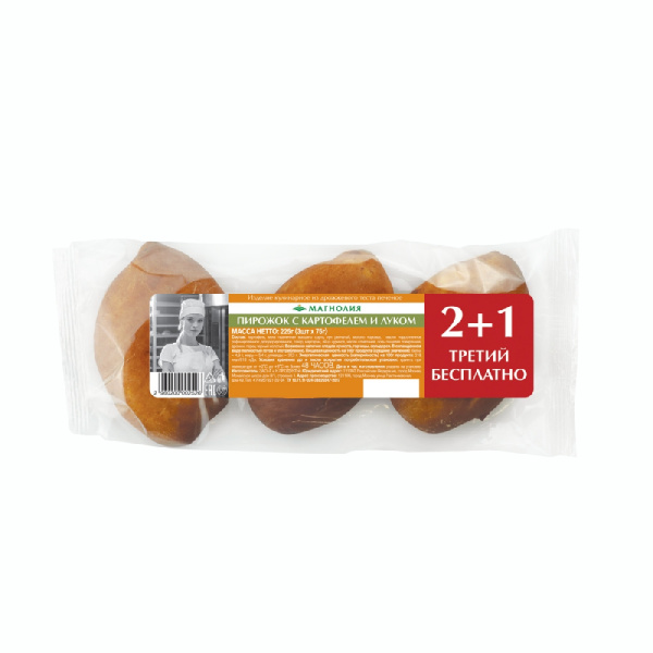Пирожок с картофелем и луком 2+1 225г