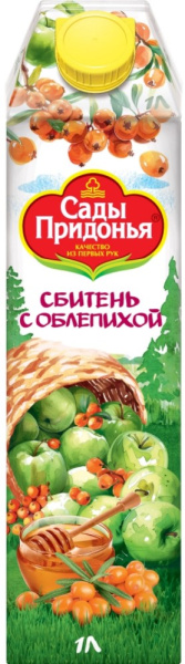 Напиток сокосодержащий Сады Придонья Сбитень с облепихой и ароматом меда 1л