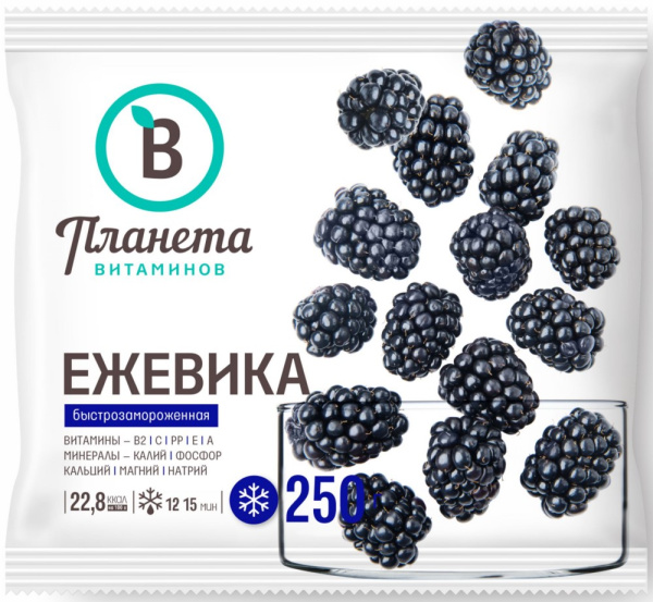 Ежевика замороженная Планета Витаминов 250г