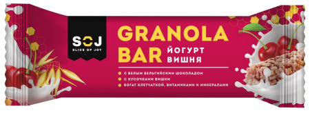 Батончик Гранола Бар Содж со вкусом йогурта и вишни в белом шоколаде 40г