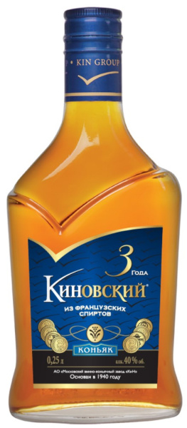 Коньяк Киновский 3 года 40% 0,25л