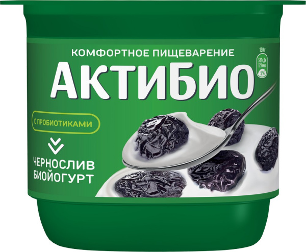 Биойогурт АктиБио чернослив 2,9% 130г