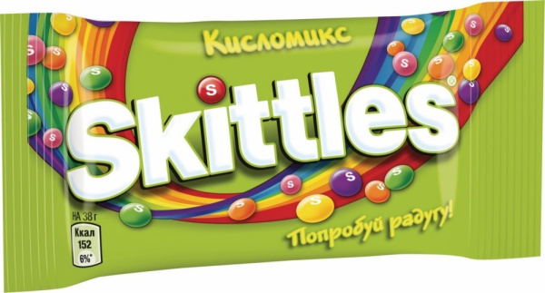 Жевательные конфеты Скитлз Кисломикс 38г