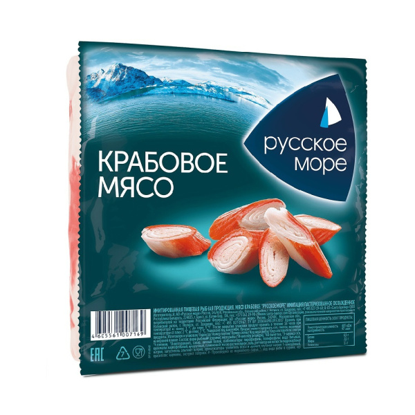 Крабовое мясо  Русское Море охлажденное 200г