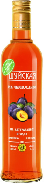 Настойка Шуйская на черносливе сладкая 0,5л