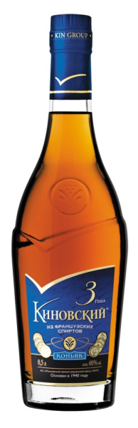 Коньяк Киновский 3 года 40% 0,5л