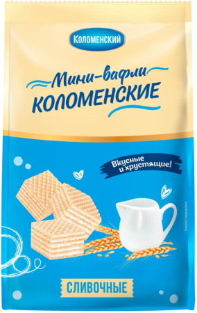 Мини-вафли Коломенские Сливочные 200г