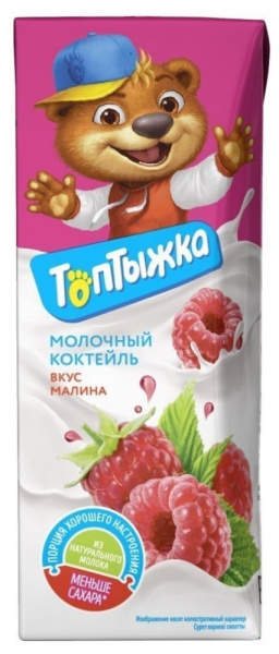 Коктейль молочный Топтыжка малина 3,2% 200мл