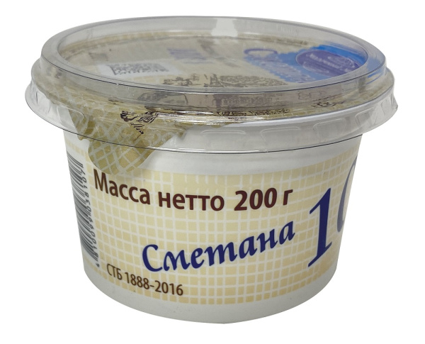Сметана Молочный мир 10% 200г