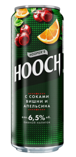 Пивной напиток Хуууч Супер с соками вишни и апельсина 0,45л
