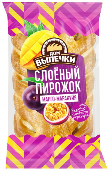 Слоеный пирожок манго-маракуйя 70г Черемушки