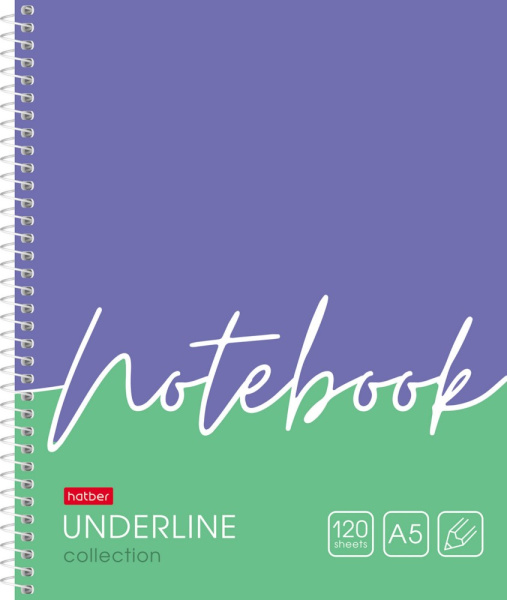 Тетрадь на спирали-Underline 120л А5 клетка