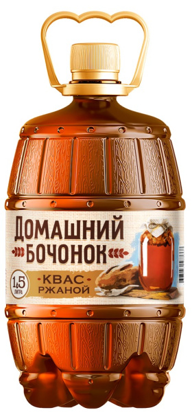 Квас Домашний бочонок ржаной 1,5л