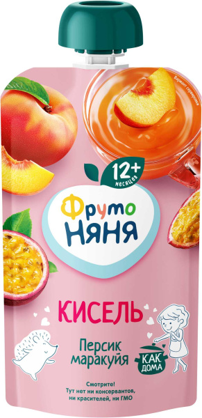 Кисель ФрутоНяня персик/маракуйя 130мл