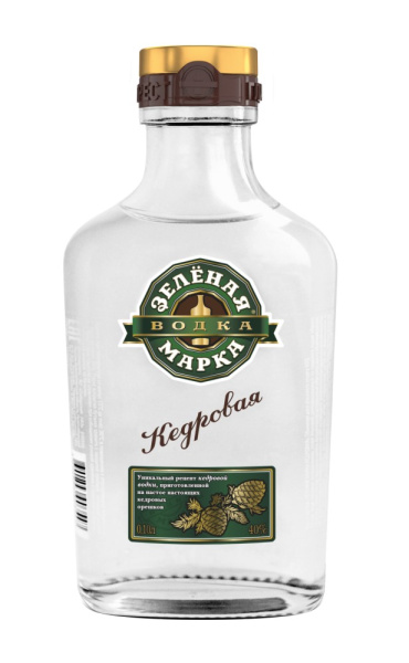 Водка Зеленая Марка Кедровая 40% 0,1л