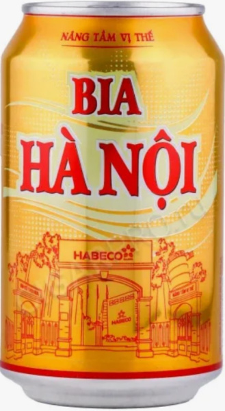 Пиво Ханой светлое фильтрованное 0,33л