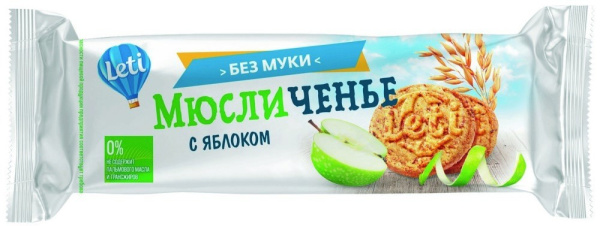 Мюсли Мюсличенье печеные с яблоком 110г