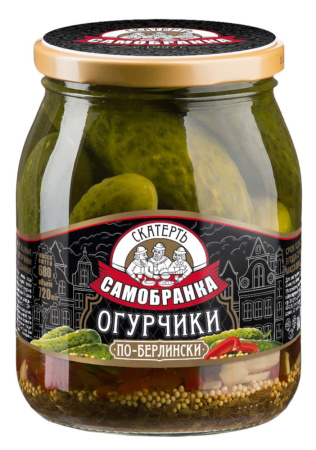 Огурчики маринованные по-Берлински 720мл Скатерть-